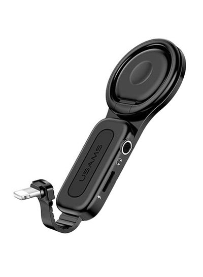 Buy Audio And Charger Phone Holder For iPhone XS/XS Max/XR/X/6/6S/7/8/ Plus 5 S Black in Saudi Arabia