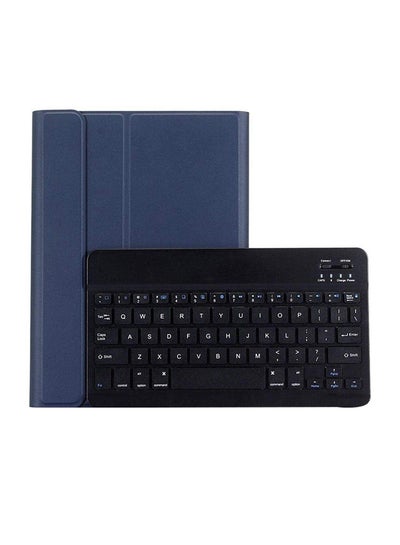 اشتري Detachable Bluetooth Wireless Keyboard With Smart Case Protection For Apple iPad Air 2/6 Pro أزرق في الامارات