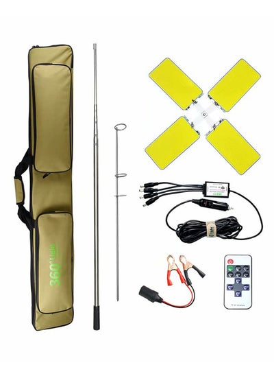 Buy 7-Piece 1200W Fishing Rod LED Camping Light Set in Saudi Arabia