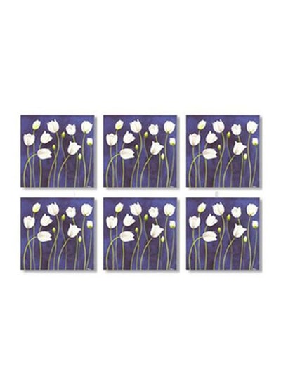 Buy 6-Piece Coaster Set Multicolour 9x9cm in Egypt