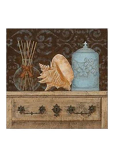 Buy Decorative Wall Art With Frame Beige/Brown 24x24cm in Egypt