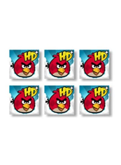 Buy 6-Piece Tea Coaster Set Red/Yellow 9x9cm in Egypt