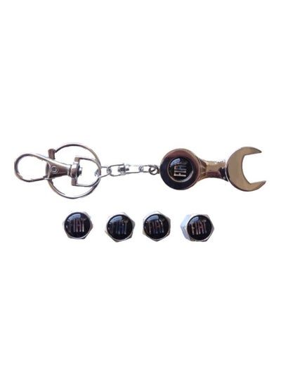 Buy 4-Piece Tyre Valve Cap With Key Chain in Egypt