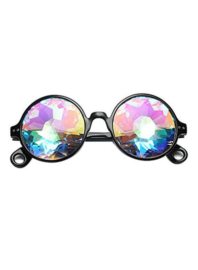 Buy Kaleidoscope Round Rave Diffraction Sunglasses in UAE