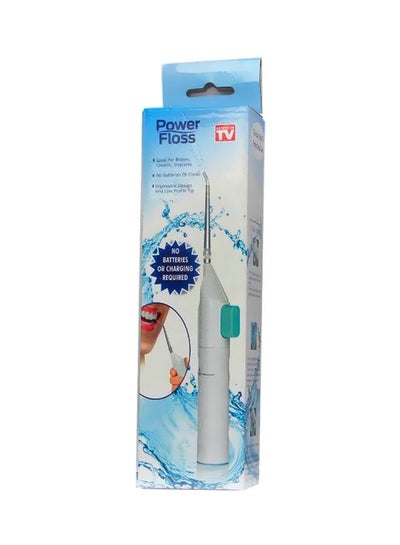 Buy Portable Dental Floss Water Jet White/Blue in UAE