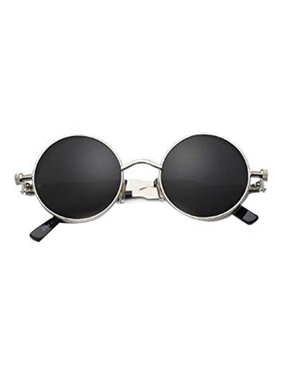 Buy Anti-UV Polarized Round Frame Steampunk Sunglasses in UAE