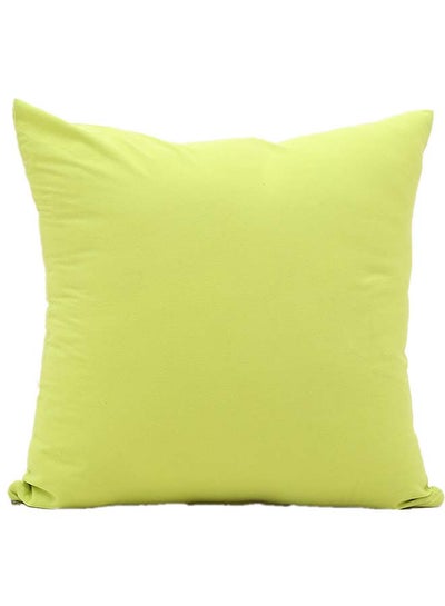 Buy Solid Design Cushion Cover Green 45x45cm in UAE