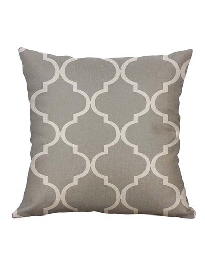 اشتري Geometric Shape Pattern Cushion Cover رمادي 45x45 سنتيمتر في الامارات