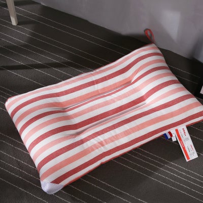 Buy Striped Pattern Rectangle Pillow acrylic Multicolour 48x74cm in UAE