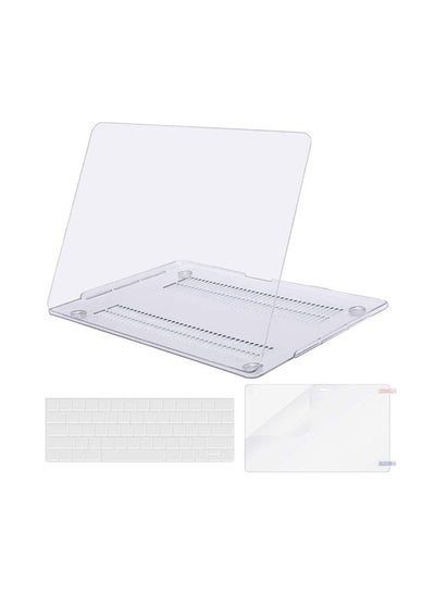 Buy Protective Case With Keyboard Cover And Screen Protector For Apple MacBook Pro Clear in Saudi Arabia