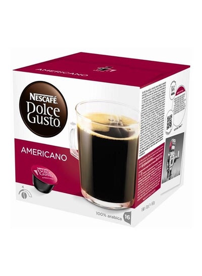 Buy Dolce Gusto Coffee Capsule Americano 128grams Pack of 16 in UAE