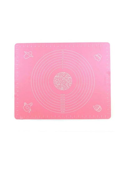 Buy Silicone Baking Mat Pink/White 50x40centimeter in Saudi Arabia