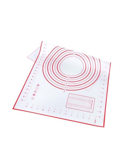 Buy Silicone Baking Mat White/Red 60x40centimeter in Egypt