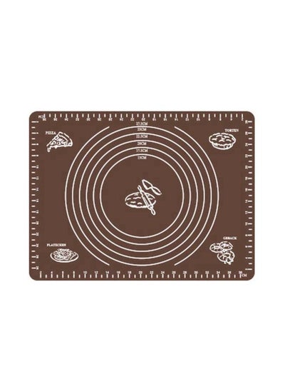 Buy Silicone Baking Mat Brown/White 40x30centimeter in UAE