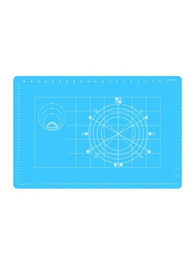 Buy Silicone Baking Mat Blue/White 60x40centimeter in UAE