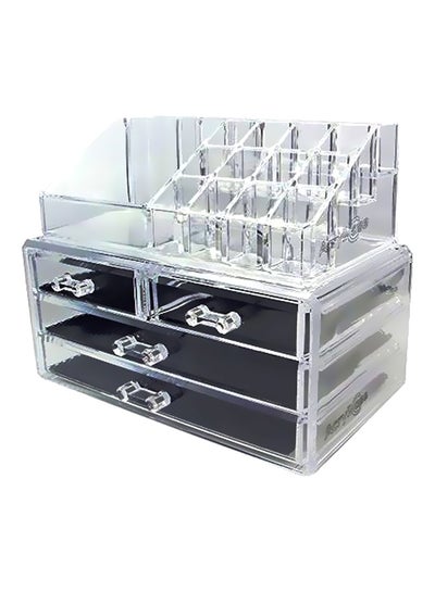 Buy 4-Drawer Cosmetic And Jewellery Storage Organizer Clear in Egypt