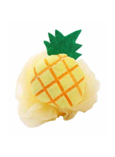 Buy Fruit Pattern Bath Sponge Yellow/Green/Orange 13x12cm in Egypt