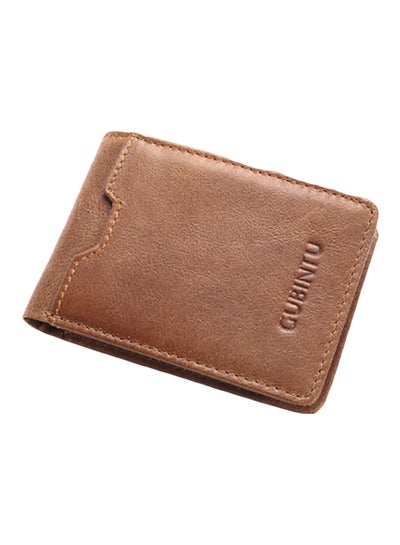 Buy Leather Money Clip Wallet Brown in Saudi Arabia