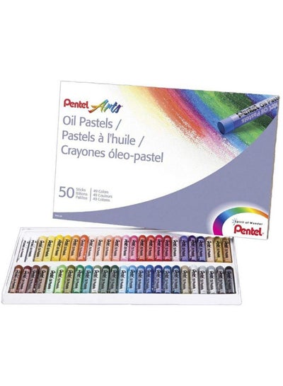 Buy 50-Piece Oil Pastel Set Multicolour in UAE