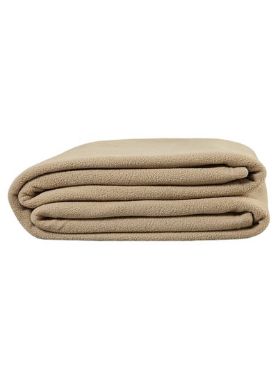 Buy Polar Fleece Blanket Brown in UAE