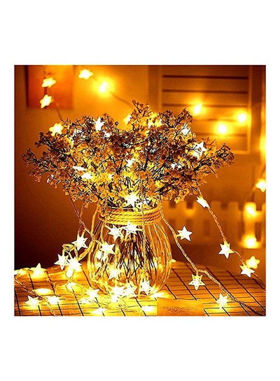 Buy LED Star String Lights Fairy Garland For Wedding/Home Decoration White 3meter in UAE