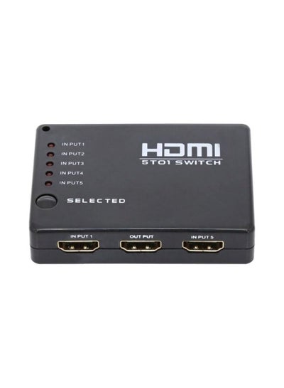 اشتري 5 Port HDMI Splitter Connector أسود في مصر