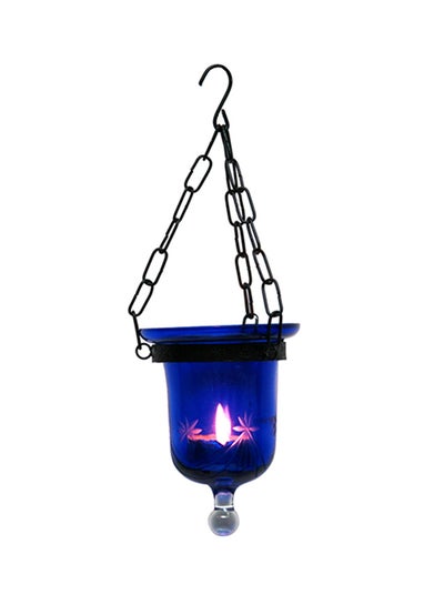 Buy Ramadan Hanging Candle Lantern Lamp Blue 10cm in UAE