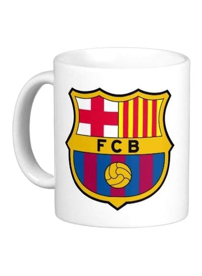 Buy FC Barcelona Printed Coffee Mug White/Yellow/Red Standard in Egypt