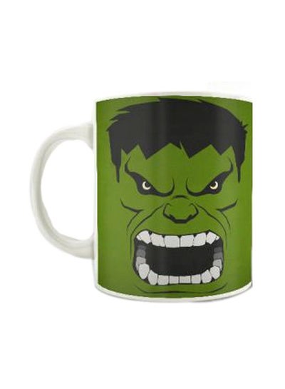 Buy Hulk Printed Mug Green/Black/White 350ml in Egypt