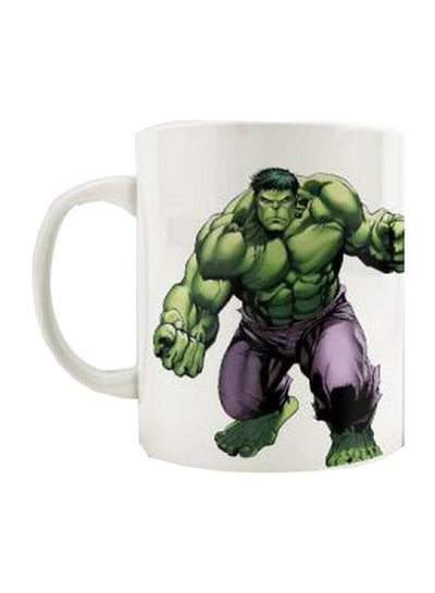 Buy Hulk Printed Mug White/Green/Purple 350ml in Egypt