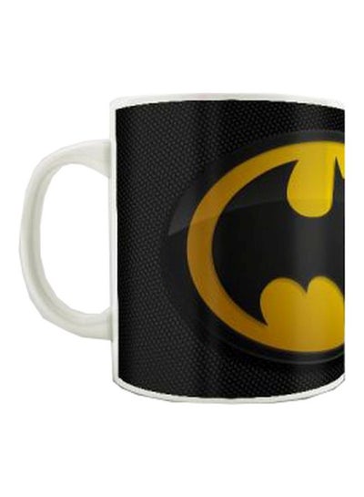 Buy Printed Ceramic Mug Black/Yellow in Egypt