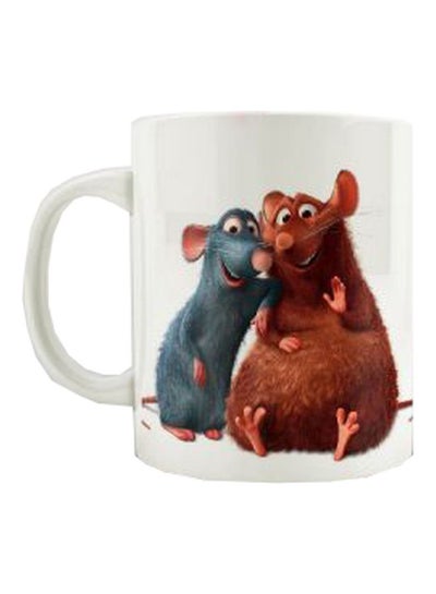 Buy Cartoon Printed Mug Brown/Blue/White in Egypt