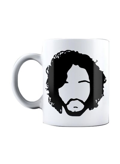 Buy Printed Ceramic Coffee Mug White/Black Standard in Egypt