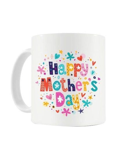 Buy Happy Mother's Day Printed Mug White/Blue/Pink in Egypt