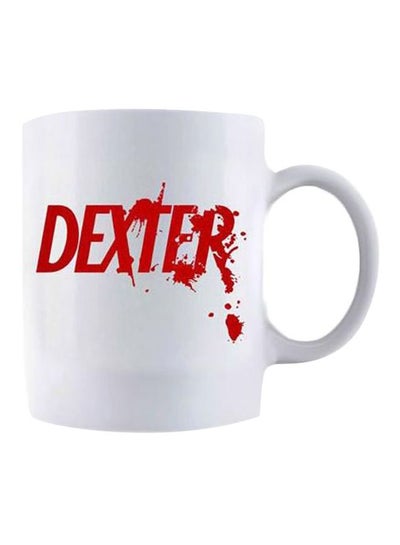 Buy Dexter Printed Ceramic Coffee Mug White/Red in Egypt