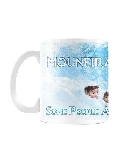 Buy Printed Ceramic Mug Blue/White in Egypt