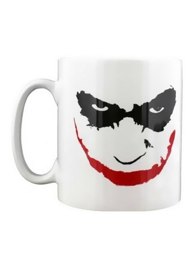 Buy Printed Ceramic Coffee Mug White/Black/Red in Egypt