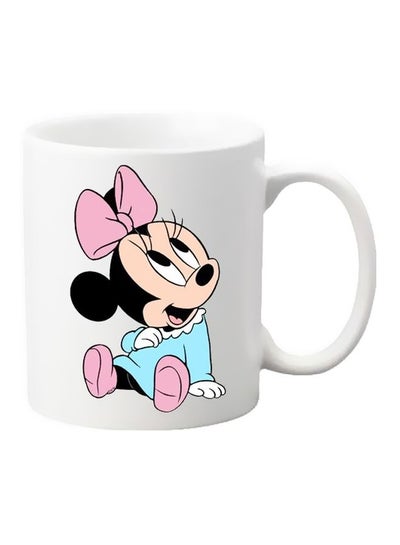 Buy Printed Ceramic Mug White/Pink/Blue in Egypt