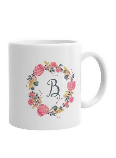 اشتري Floral Printed Ceramic Coffee Mug أبيض/وردي في مصر