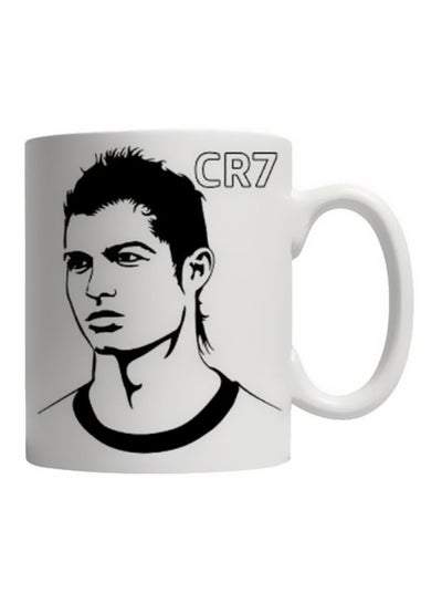 Buy CR7 Printed Ceramic Mug White/Black in Egypt