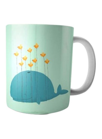 Buy Printed Coffee Mug Green/Blue/Orange Standard in Egypt