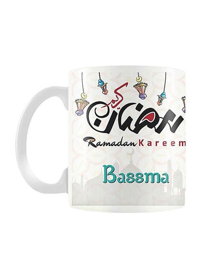 Buy Printed Ceramic Mug White/Black/Red in Egypt