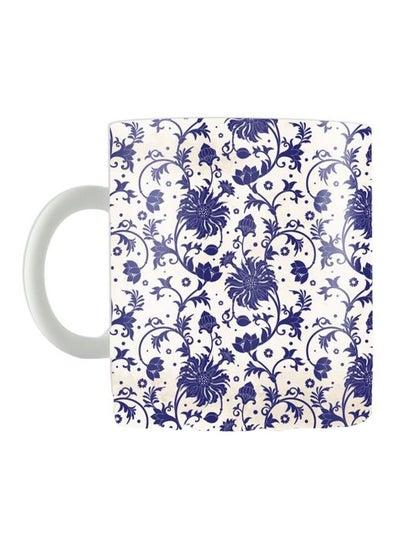 Buy Printed Coffee Mug White/Blue One Size in Egypt