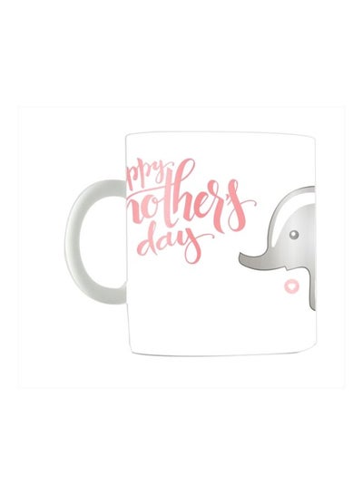 Buy Happy Mother's Day Printed Coffee Mug White/Pink/Grey in Egypt