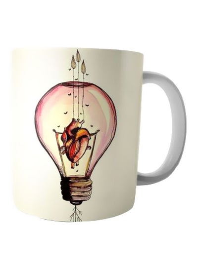 Buy Printed Coffee Mug White/Red/Brown Standard in Egypt