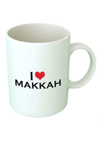 Buy Printed Ceramic Mug White/Black/Red in Egypt