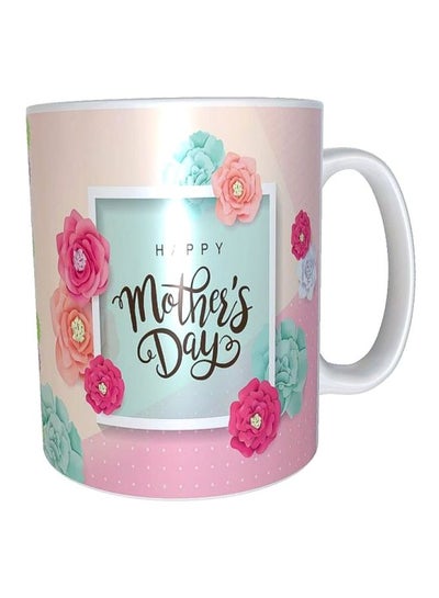 Buy Happy Mother's Day Printed Mug Pink/Blue/Black Standard Size in Egypt