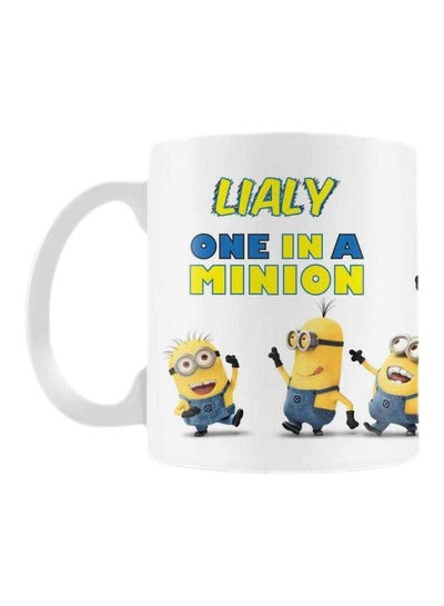 Buy Minion Printed Ceramic Mug White/Blue/Yellow in Egypt