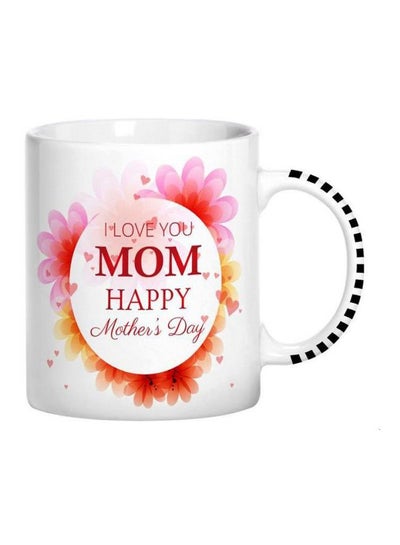 Buy Happy Mother's Day Printed Mug White/Red/Black in Egypt