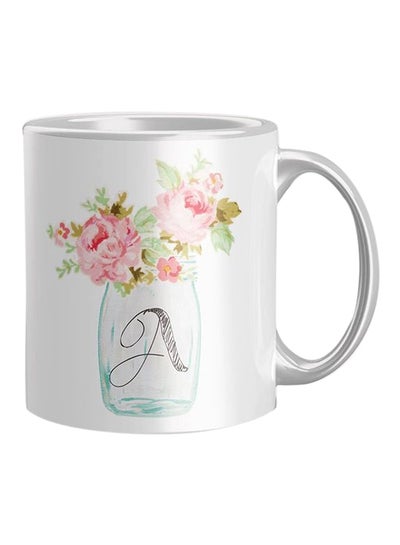 اشتري Printed Coffee Mug White/Pink/Green One Size في مصر